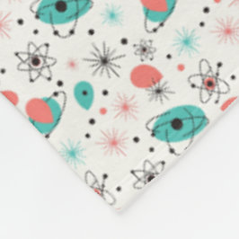 Retro 1950s atomaire stervoorstelling & omringende fleece deken