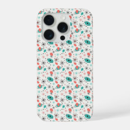 Retro 1950s atomaire stervormige explosie & omring iPhone 15 pro hoesje