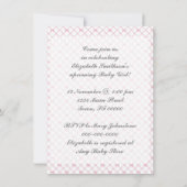 Retro 1950s Baby Girl Shower Kaart (Achterkant)