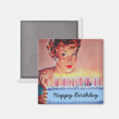 Retro 1950s Birthday Magneet (Voorkant / Achterkant)