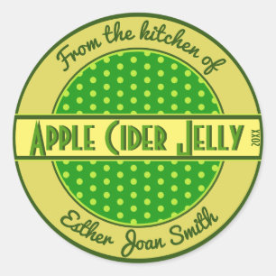 Retro 1950s Custom Zelfgemaakt Eten Label