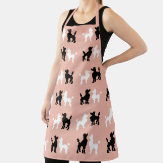 Retro 1950's Cute White en Black Poodles Pink Schort