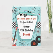 Retro 1950's Diner Birthday Kaart (Voorkant)