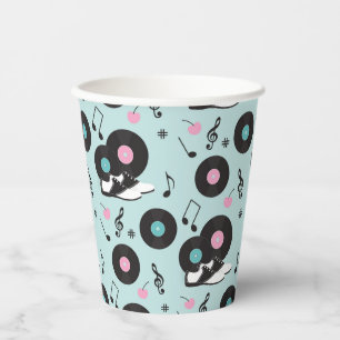 Retro 1950s Diner Verjaardag Papieren Cups – Sock  Bekers
