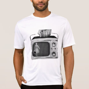 Retro 1950s Draagbare TV Mid-Century T-shirt