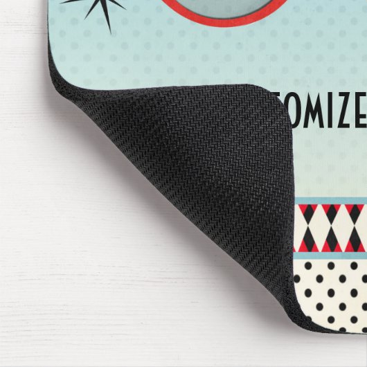 Retro 1950's Fifties Red Cat Eye Glasses Muismat (Hoek)