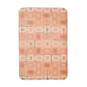 Retro 1950s Geometric Pattern Orange Badmat (Voorkant Verticaal)