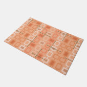 Retro 1950s Geometric Pattern Oranje Deurmat (Schuin)