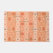 Retro 1950s Geometric Pattern Oranje Deurmat (Voorkant)