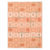 Retro 1950s Geometric Pattern Oranje Tafelkleed (Voorkant)