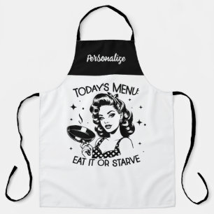 Retro 1950s glam-meisje grappige sarcastische quot schort