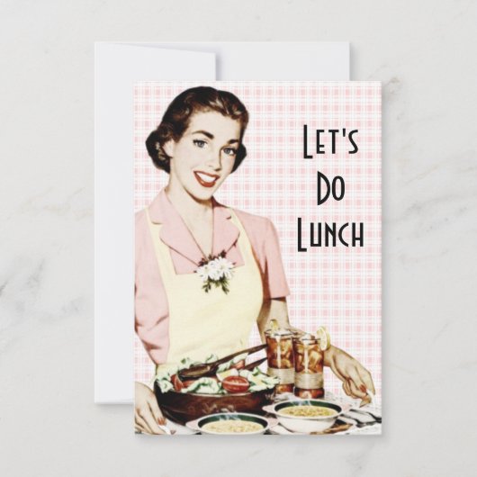 Retro 1950s Luncheon V2 Kaart (Voorkant)