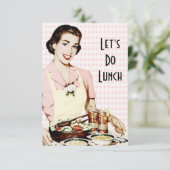 Retro 1950s Luncheon V2 Kaart (Staand voorkant)