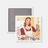 Retro 1950s mam koken magneet (Voorkant / Achterkant)