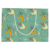 Retro 1950's Mid Century Modern Gift Bag Groot Cadeauzakje (Achterkant)