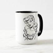 Retro 1950s Pin-Up Comic Girl Mug (Devant droit)