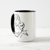Retro 1950s Pin-Up Comic Girl Mug (Devant gauche)