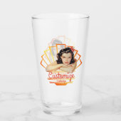 Retro 1950s Pinup  Glass Cup Glas (Achterkant)