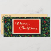 Retro 1950's prettige kerstkaart (Voorkant / Achterkant)