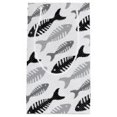 Retro 1950s Seafood Restaurant Fishbone Pattern Klein Cadeauzakje (Voorkant)