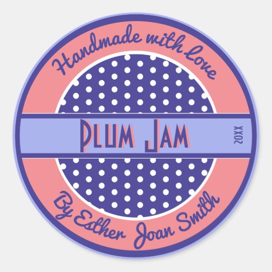 Retro 1950s texte personnalisé Étiquette alimentai (Devant)