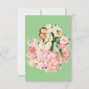 Retro 1950s Verloving diner Kaart