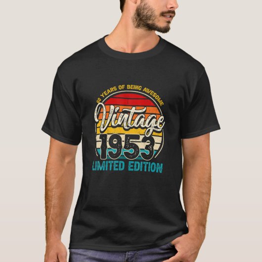 Retro 1953 Funny 68th Birthday T-shirt (Voorkant)