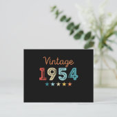 Retro 1954 70e verjaardag cadeau 70 jaar oud briefkaart (Staand voorkant)