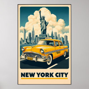 Retro 1955 New York City Reisposter Poster