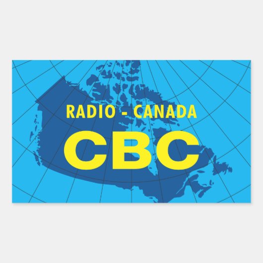 Retro 1958-1966 Logo Rechthoekige Sticker (Voorkant)