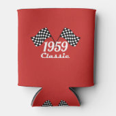 Retro 1959 Classic Black & White Checkered Flag Blikjeskoeler (Voorkant)