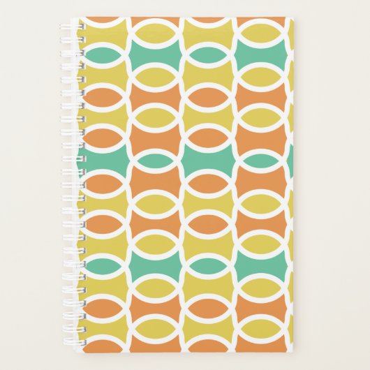 Rétro 1960s Cercles Ovals Orange Or Turquoise (Devant)