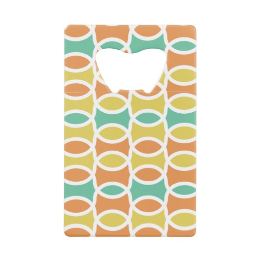 Rétro 1960s Cercles Ovals Orange Or Turquoise (Devant)