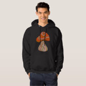 Retro 1960s Hippy Style Distressed Mushroom Graphi Hoodie (Voorkant volledig)