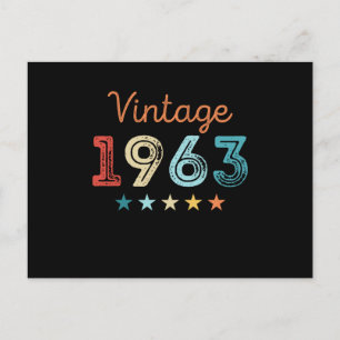 Retro 1963 60e verjaardag cadeau 60 jaar oud briefkaart