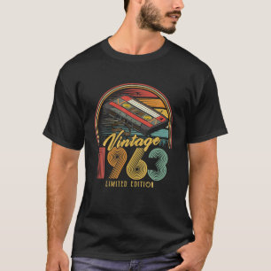 Retro 1963 Oude Cassette 1963 63e Verjaardag 63 T-shirt