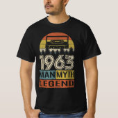 Retro 1963 Verjaardag Gift Man Myth Legend T-shirt (Voorkant)