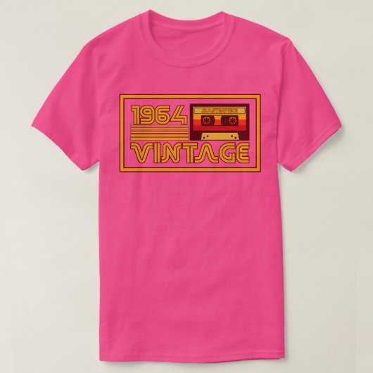 Retro 1964 Masterpiece Cassettebandje T-shirt (Design voorkant)