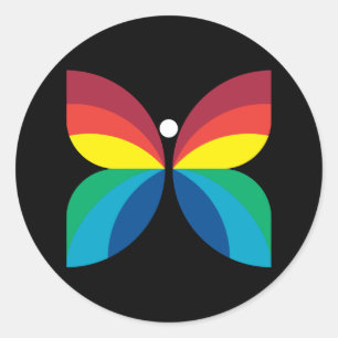 Retro 1966-1974 ronde sticker