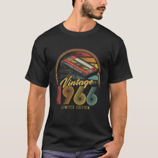 Retro 1966 Cadeau Cassette 1966 60e Verjaardag 60 T-shirt