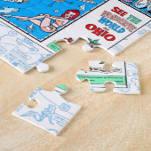 Retro 1966 carte Ohio puzzle 11"x14" 30 pcs (Côté)