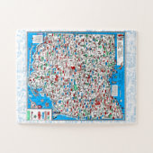 Retro 1966 carte Ohio puzzle 11"x14" 30 pcs (Horizontal)