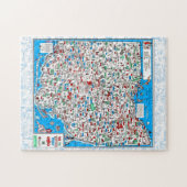 Retro 1966 Ohio map jigsaw puzzle 11"x14" 252 pcs (Horizontal)