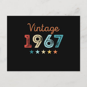 Retro 1967 60e verjaardag cadeau 60 jaar oud briefkaart
