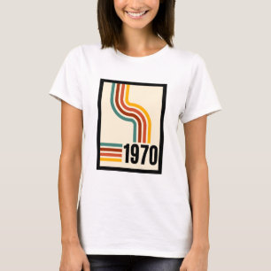 Retro 1970 Bold Lines – Throwback Art T-shirt