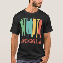 Retro 1970 Style Atlanta Georgia Skyline T-shirt