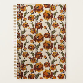 Retro 1970s Bekleding Stof Wekelijks/Maandelijks Planner