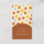 Retro 1970s  Floral Pattern 1960s 70 Visitekaartje (Voorkant)