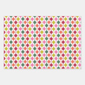 Retro 1970s Kerst Assortiment Inpakpapier Vel (Voorkant)