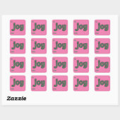 Retro 1970s Kerstmis Lettering Joy to From Vierkante Sticker (Vel)